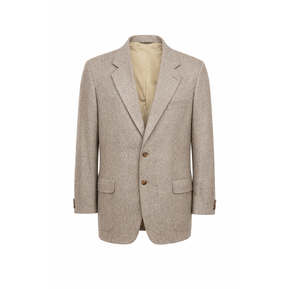Van Julian for Dillard’s 100% Wool Sport Coat Blazer Taupe Classic Fit Men’s L